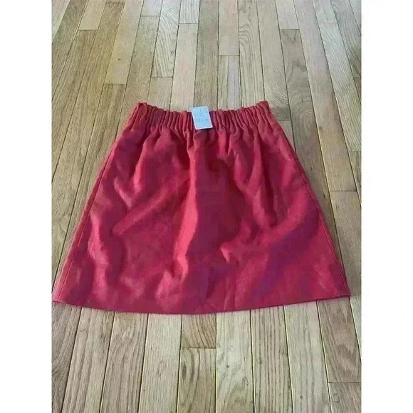J. Crew Women's Size 0 Red Wool Blend Pencil Skirt Knee Length - Picture 1 of 7